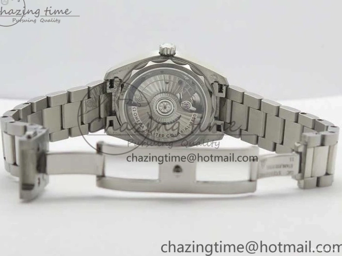 0730 Aqua Terra 150M 34mm Ladies SS VSF 1:1 Best Edition White Wave Dial RG Markers on SS Bracelet A WrinkleFree 7928